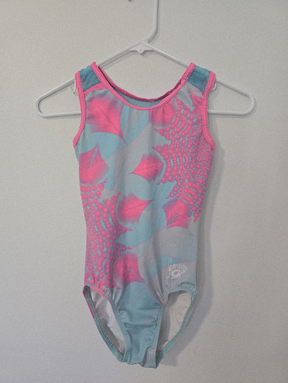 GK Simone Gymnastics Leotard Pink & Blue AXS Dance